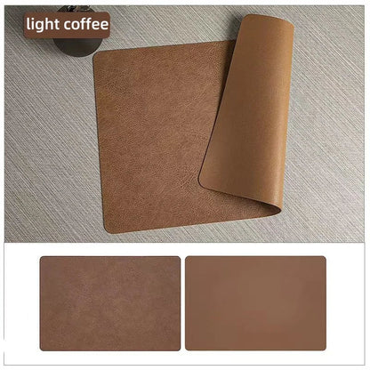 DuoMat | Double-Sided Faux Leather Placemats | Heat Resistant & Waterproof | Mat Heat-Resistant