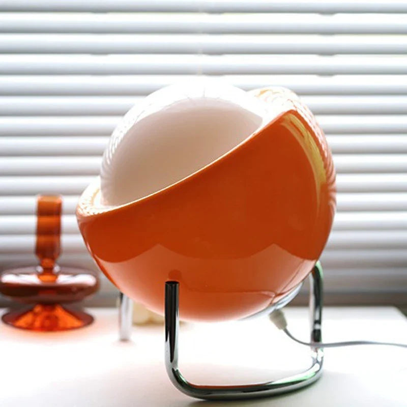 Bauhaus Glass Table Lamp | Retro Nordic Design | Stainless Steel LED Handcrafted Bedside