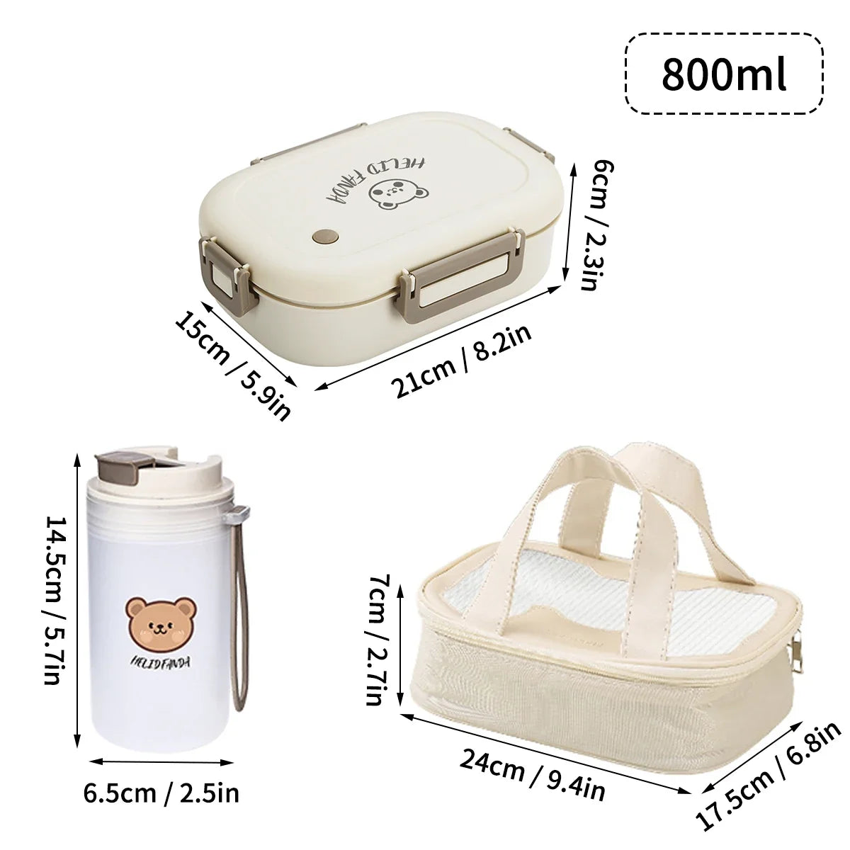 FreshMate | Portable Bento Lunch Box | Leak-Proof with 3 Compartments | Kitchen Essential