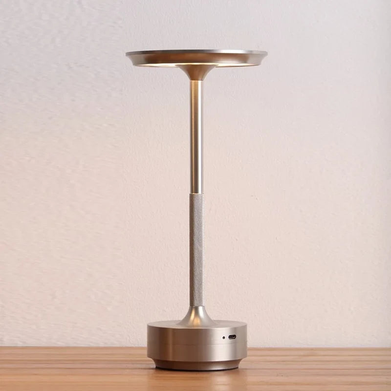 Rechargeable Touch Desk Lamp | Dimmable LED Table Light | Aluminium Touch Control Bedside