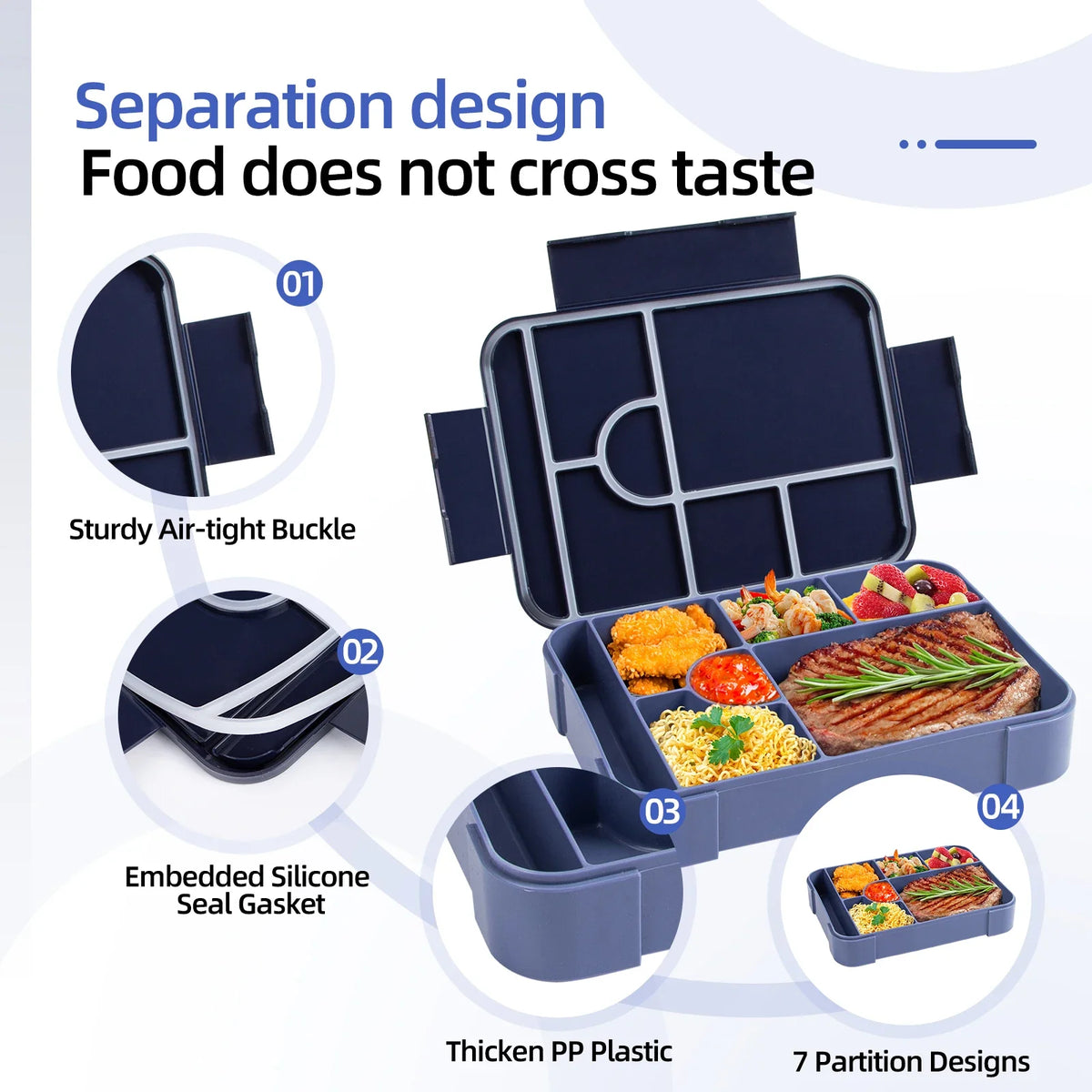 BentoMax | 1330ml Large Capacity Leak-Proof Bento Lunch Box | Microwave & Portable Food