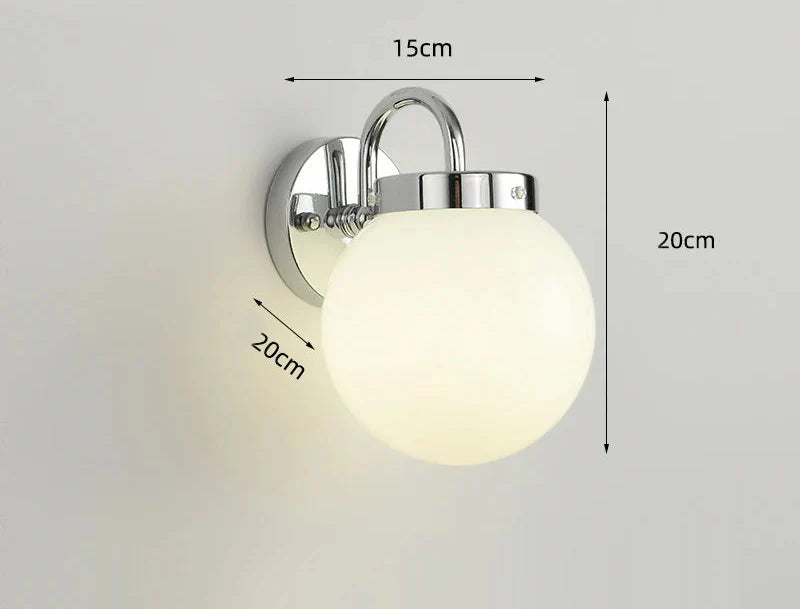 Quashion Wall Lamp | Chrome Modern Minimalist Design | Wall Light Glass Bedroom