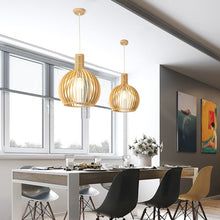 Handcrafted Wooden Pendant Light | Natural Scandinavian Design | Wood Adjustable Nordic