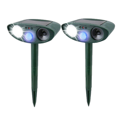 Ultrasonic Rabbit Repeller – Solar Powered and Flashing Light – Get Rid of Rabbits