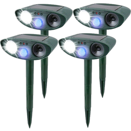 Ultrasonic Rabbit Repeller – Solar Powered and Flashing Light – Get Rid of Rabbits