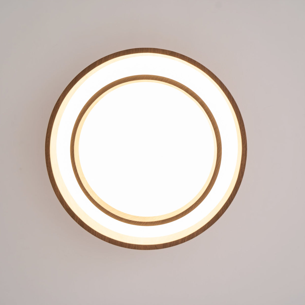 Vaako Ceiling Lamp | Walnut Finish LED Ceiling Light | Wood Bedroom
