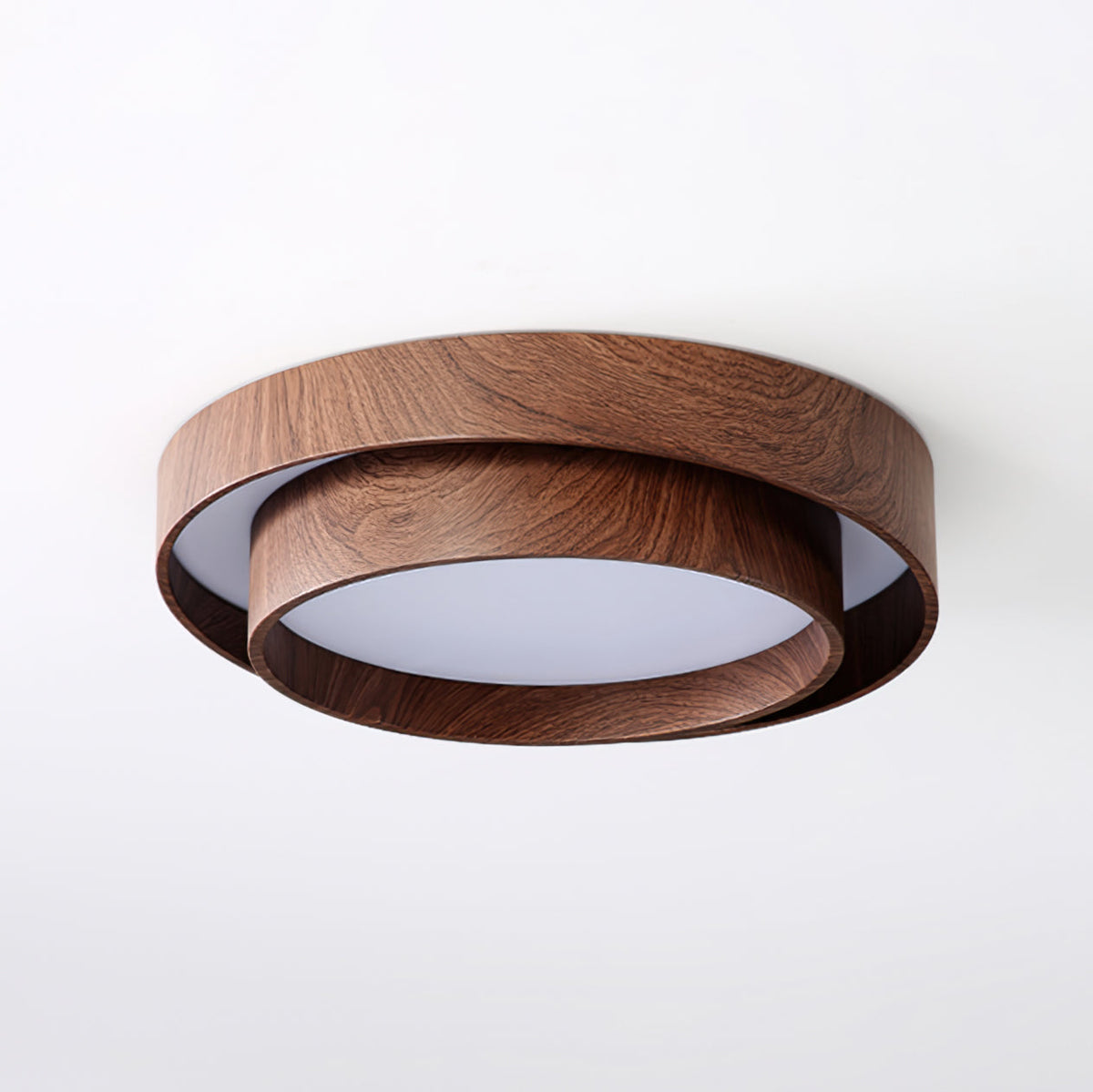 Vaako Ceiling Lamp | Walnut Finish LED Ceiling Light | Wood Bedroom
