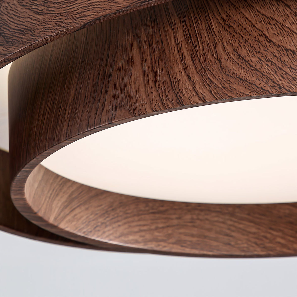 Vaako Ceiling Lamp | Walnut Finish LED Ceiling Light | Wood Bedroom