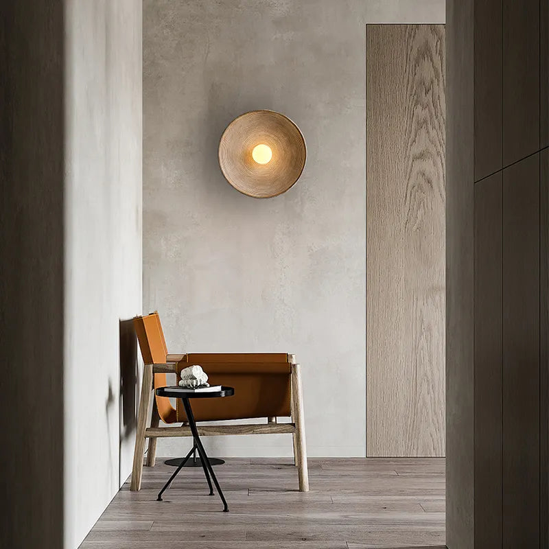 Rustic Wood Wall Sconce | Handcrafted LED Wall Light | Farmhouse Bedroom