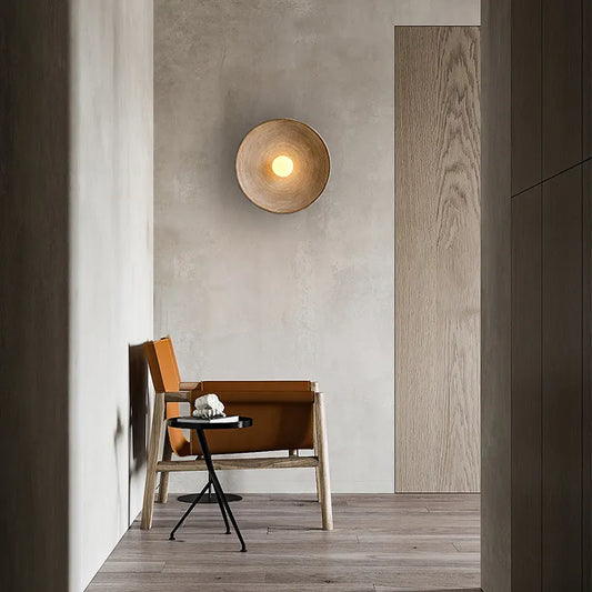 Rustic Wood Wall Sconce | Handcrafted LED Wall Light | Farmhouse Bedroom
