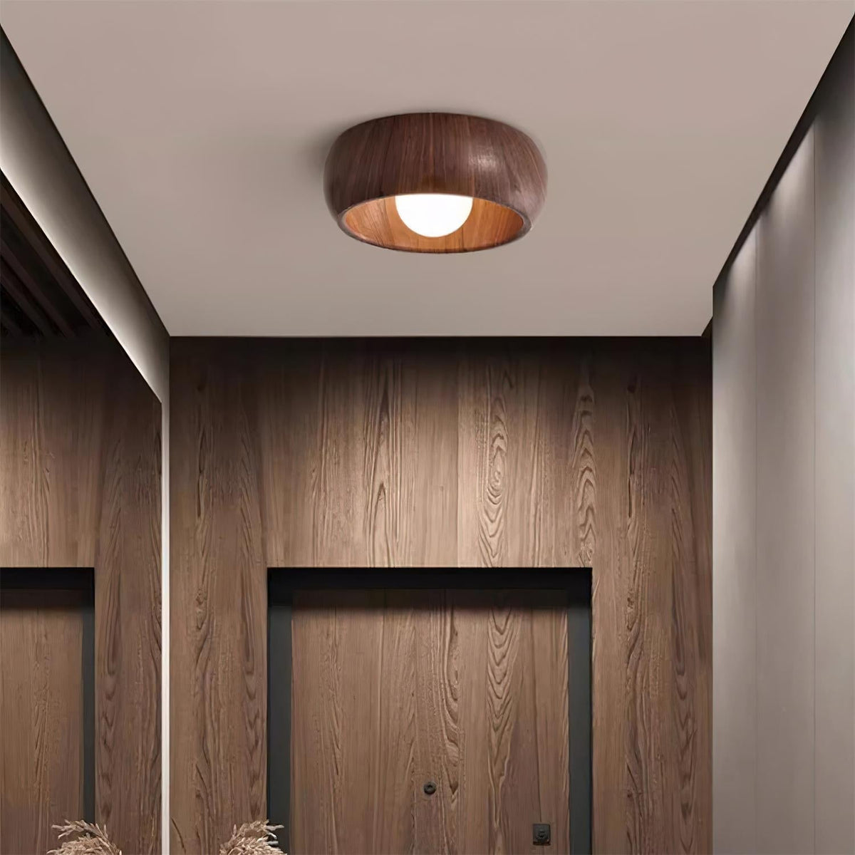 Albanora Ceiling Lamp | Minimalist Modern Wooden LED Fixture | Ceiling Light Wood Nordic