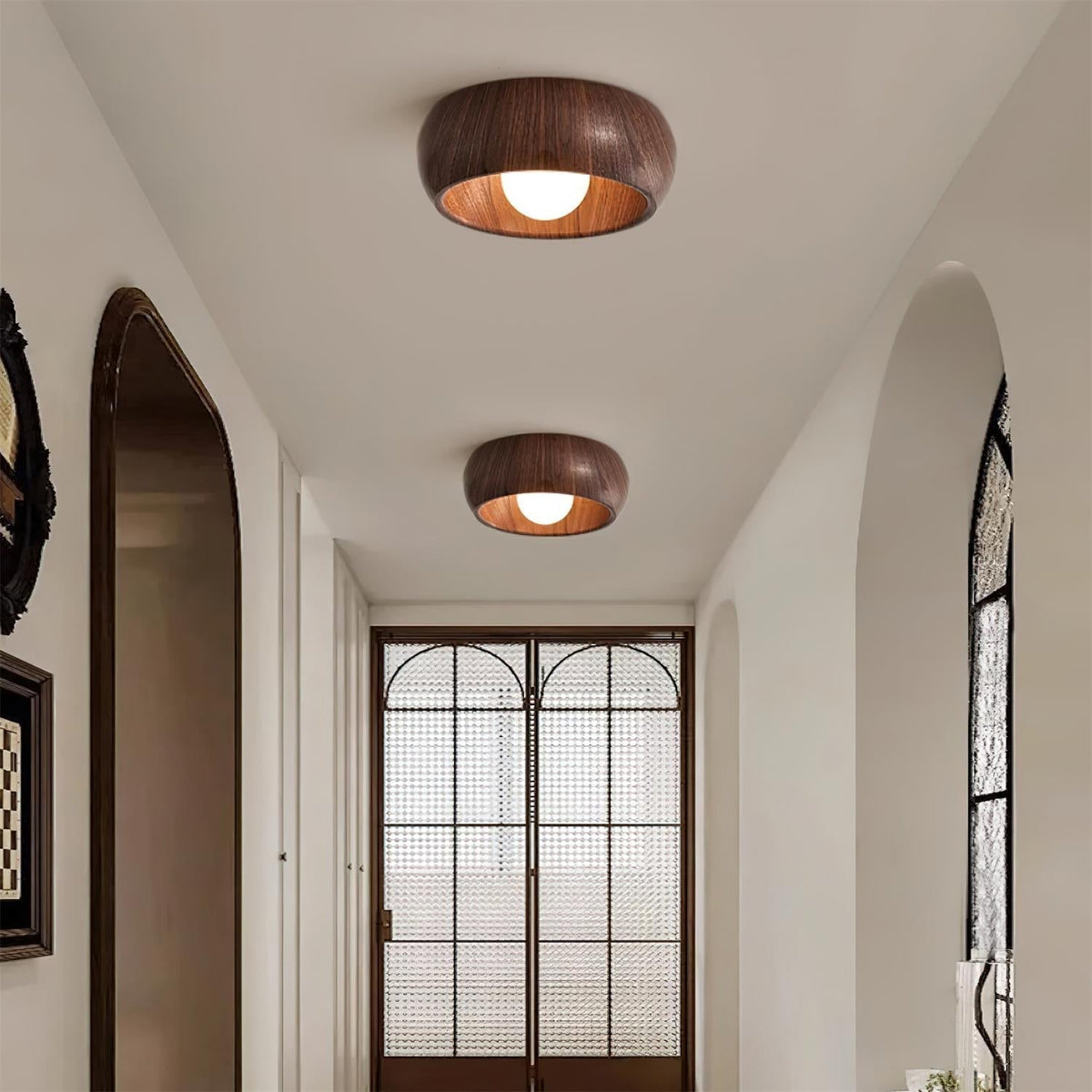 Albanora Ceiling Lamp | Minimalist Modern Wooden LED Fixture | Ceiling Light Wood Nordic