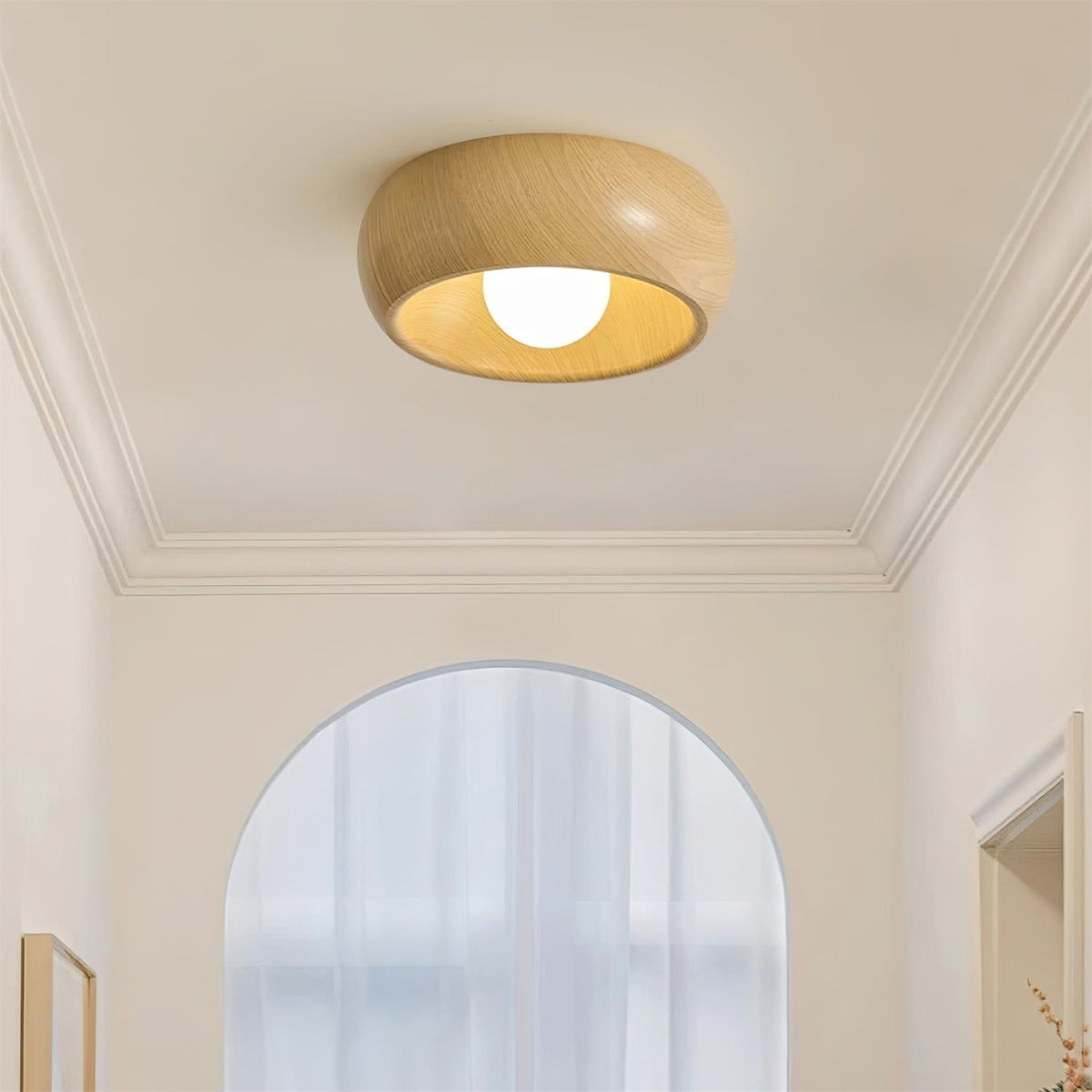 Albanora Ceiling Lamp | Minimalist Modern Wooden LED Fixture | Ceiling Light Wood Nordic