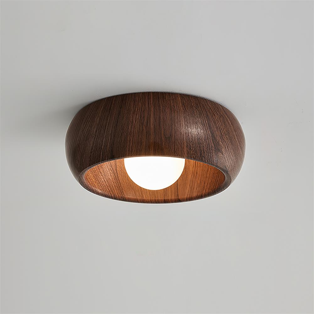 Albanora Ceiling Lamp | Minimalist Modern Wooden LED Fixture | Ceiling Light Wood Nordic