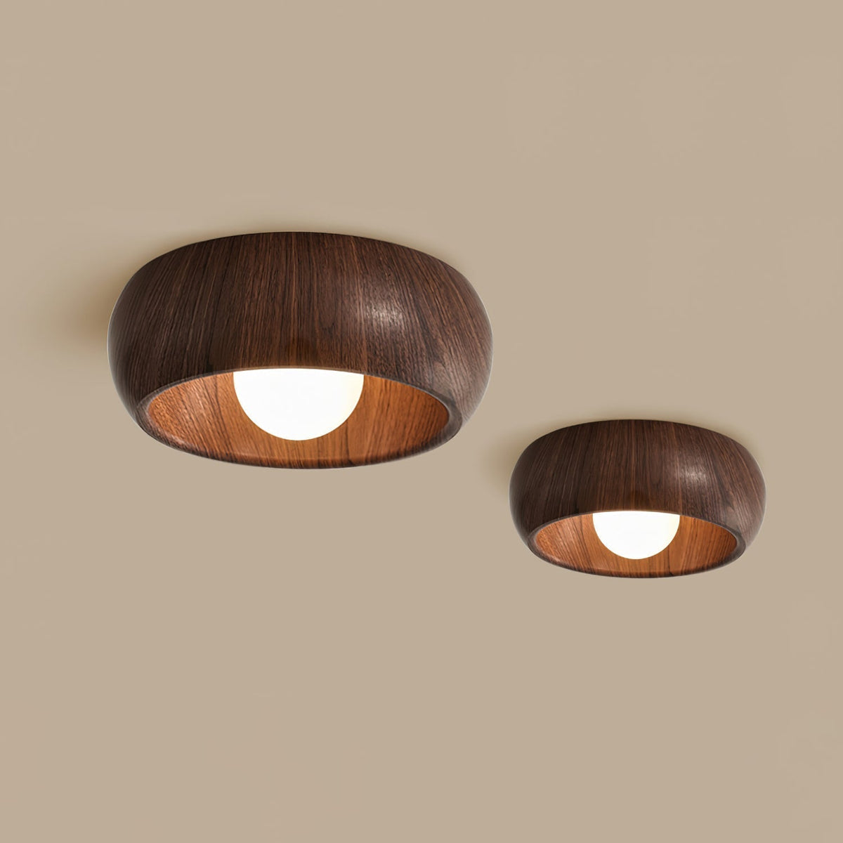 Albanora Ceiling Lamp | Minimalist Modern Wooden LED Fixture | Ceiling Light Wood Nordic