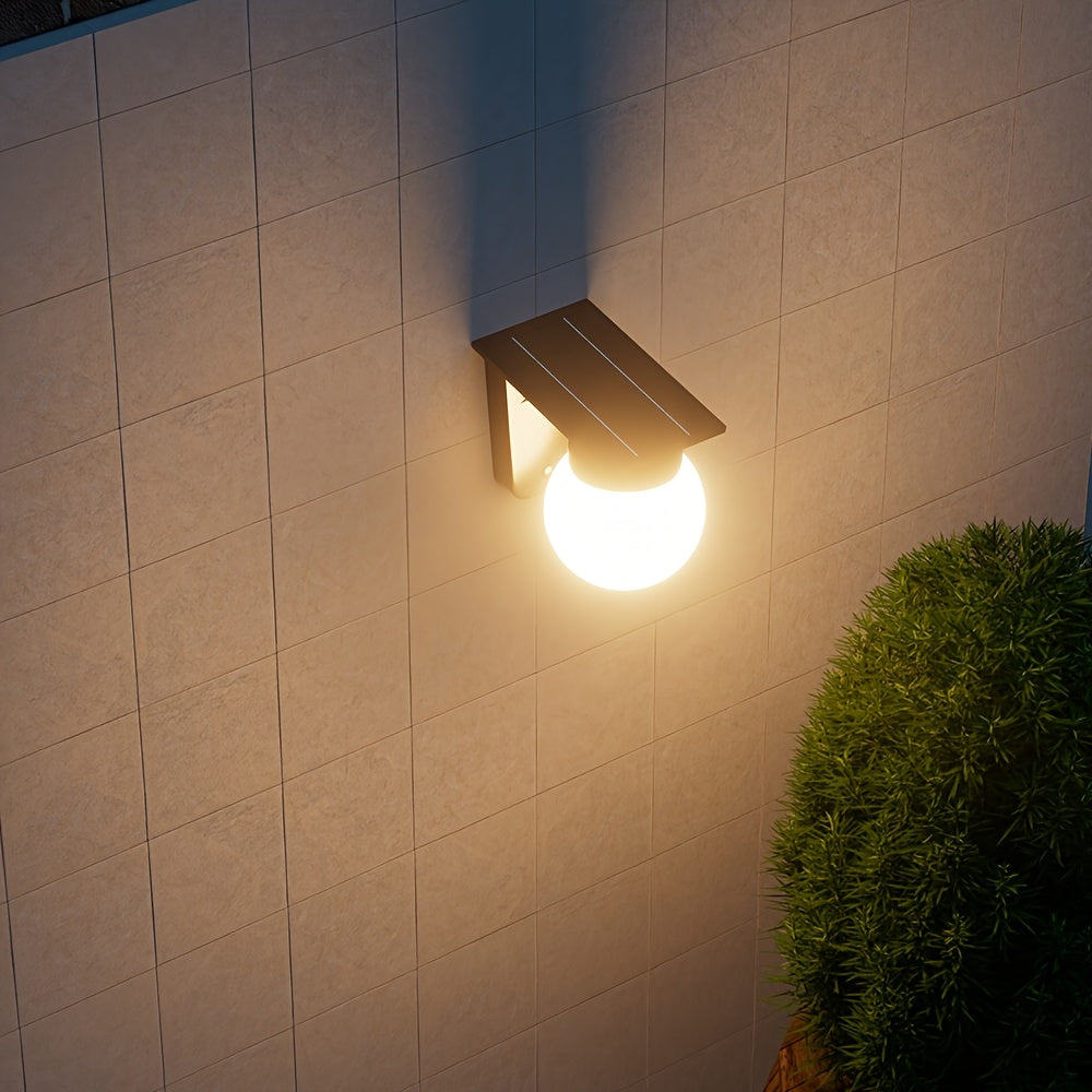 Solar Globe LED Wall Light | Smart Dimmable Outdoor Lighting | Rechargeable Waterproof Garden