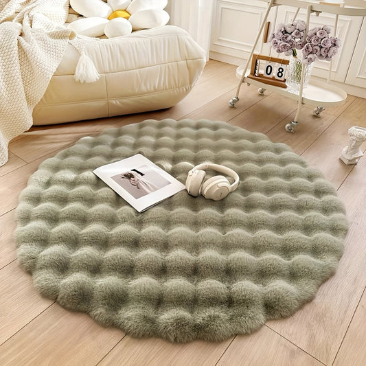 Cloud Comfort Round Bubble Rug | Soft Fluffy Circle Carpet | Mat Entryway