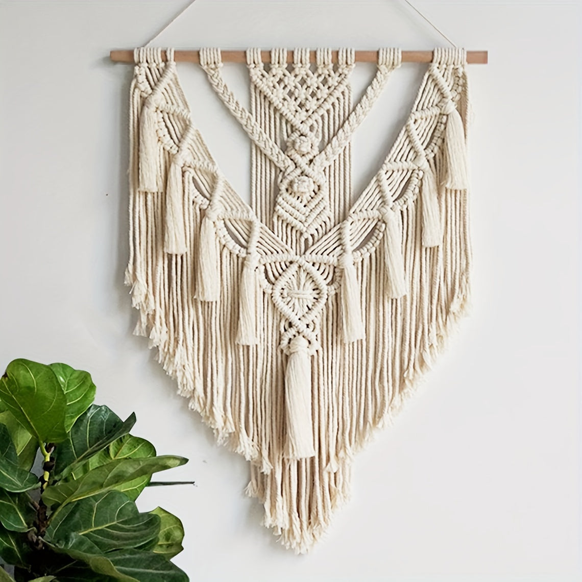 Bohemian Macrame Wall Hanging | Handcrafted Woven Tapestry | Wall Organiser Hallway