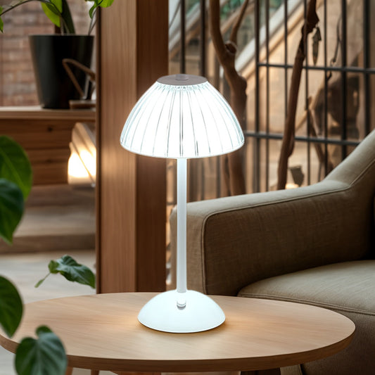 Golden Touch Table Lamp | USB Rechargeable | Faceted Crystal Metal LED Dimmable Touch Control