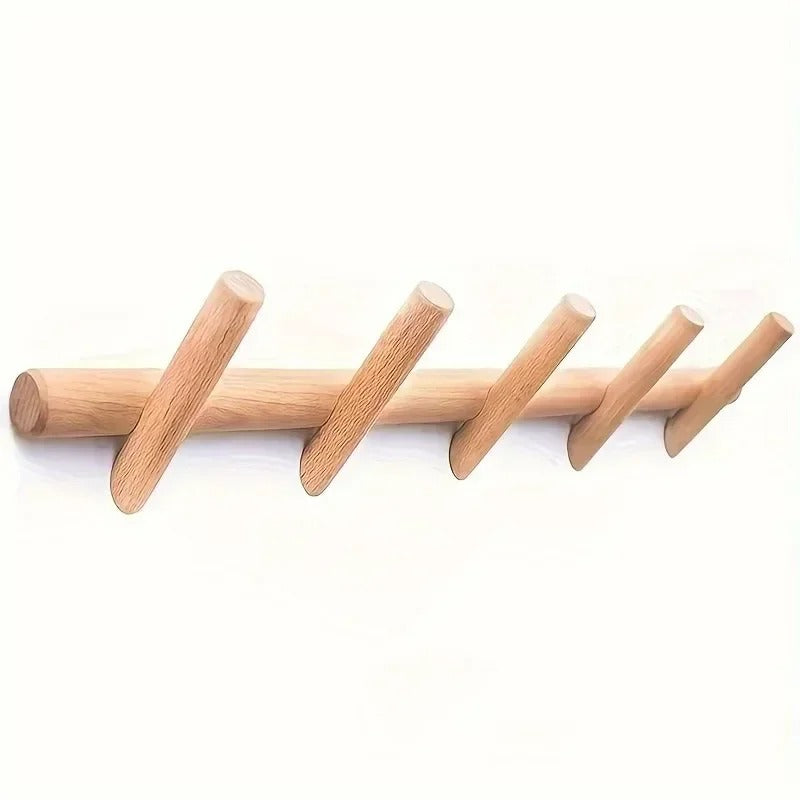 Maeve Wall Rack | Solid Oak Organiser | Wood Nordic Hallway