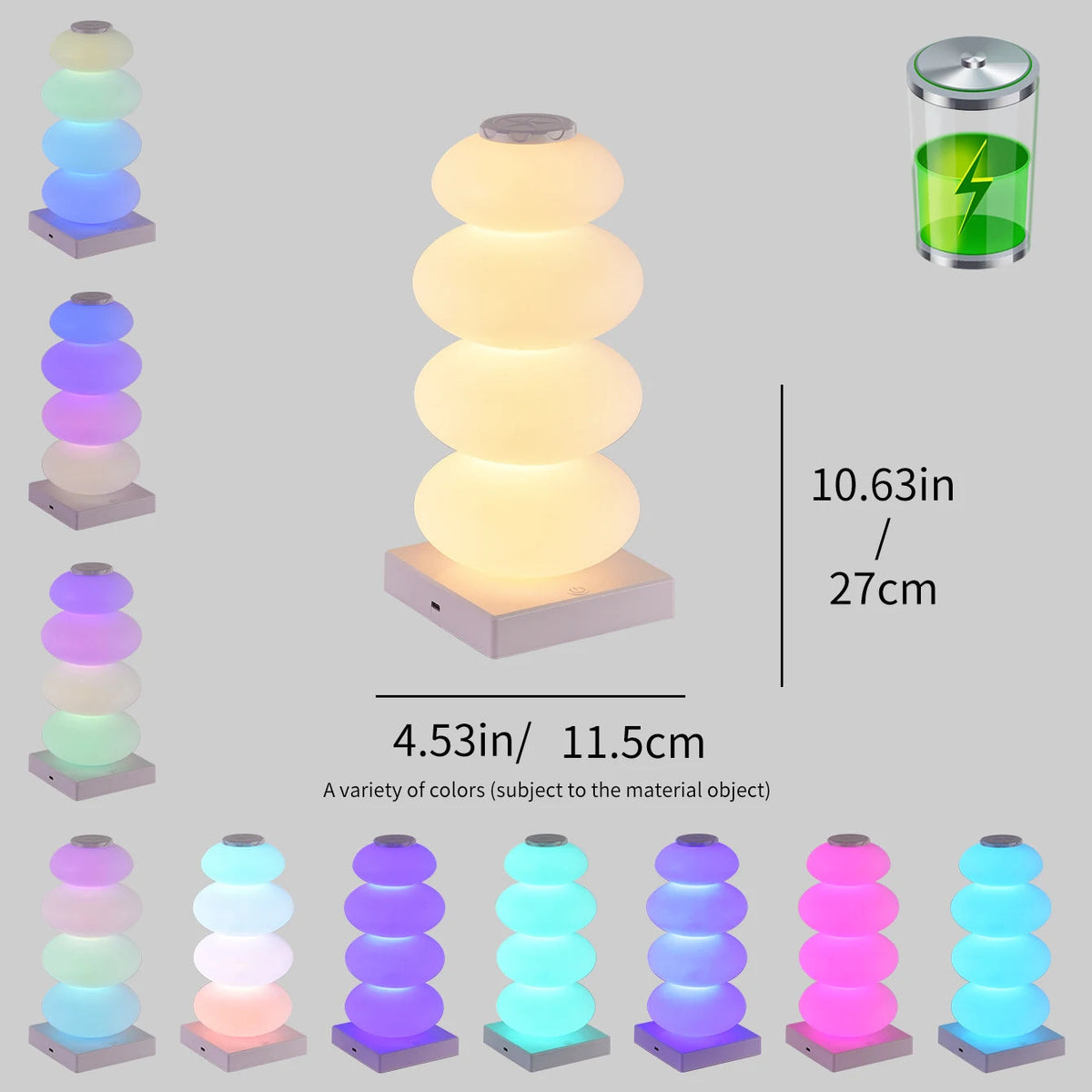 RGB LED Bedside Lamp with Touch Control