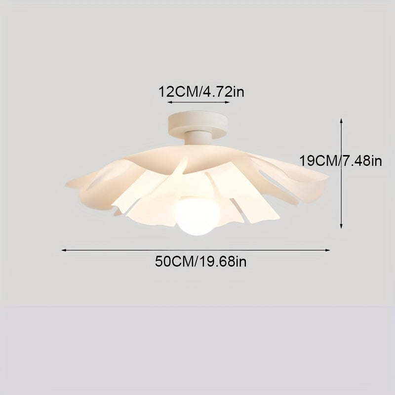 Rose Petal Ceiling Light | Modern Semi-Flush Flower Design | Bedroom