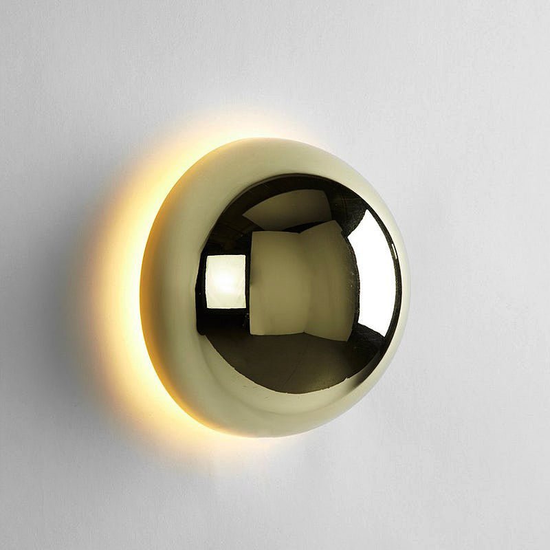 Bauhaus Eclipse Wall Lamp | Gold Finish Modern Art Light | Solar Bedroom