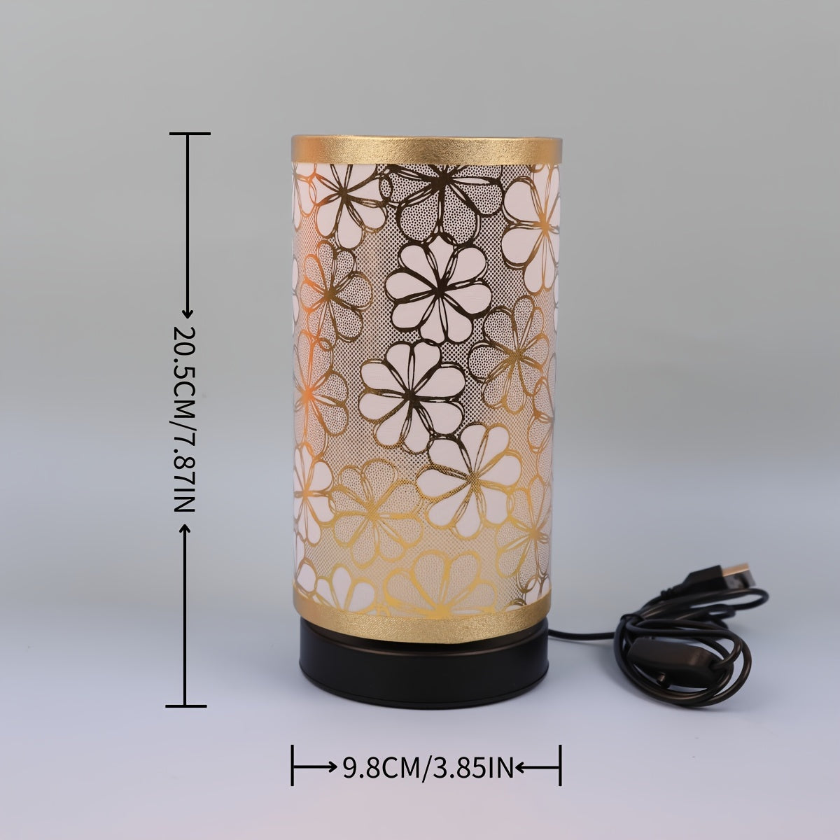 Floral USB Table Lamp | Warm Ambient Decorative Light | Soft-Touch Fabric Rechargeable Nordic