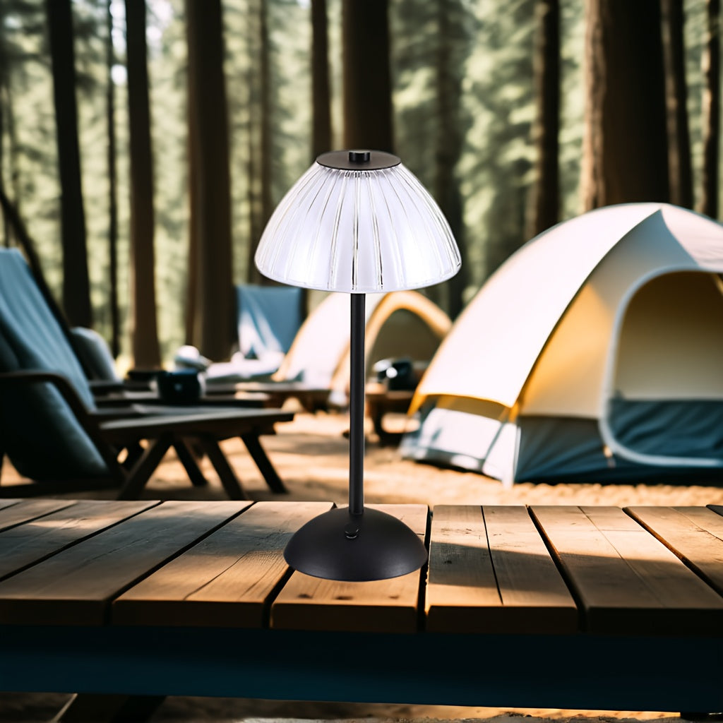 Golden Touch Table Lamp | USB Rechargeable | Faceted Crystal Metal LED Dimmable Touch Control