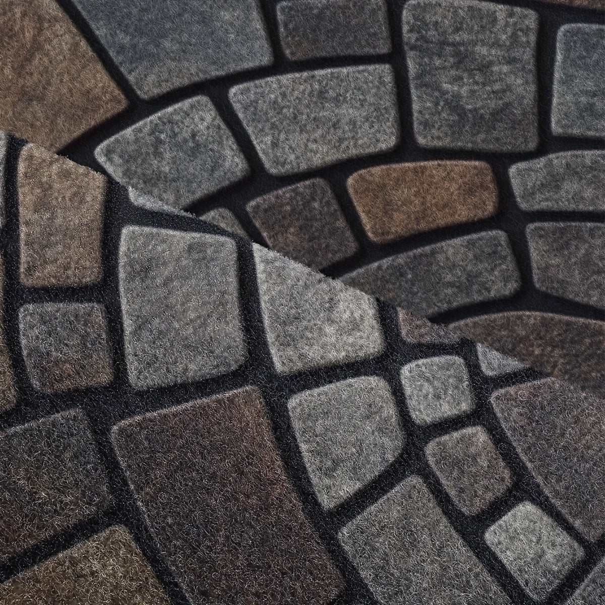 Half-Circle Mosaic Door Mat | Indoor & Outdoor Use | Natural Stone Water-Resistant Non-Slip
