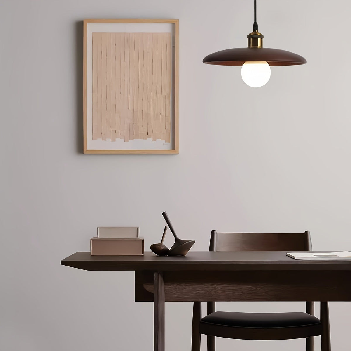 Modern Nordic Solid Wood Pendant Light | Scandinavian Ceiling Lamp | Adjustable Dining Room
