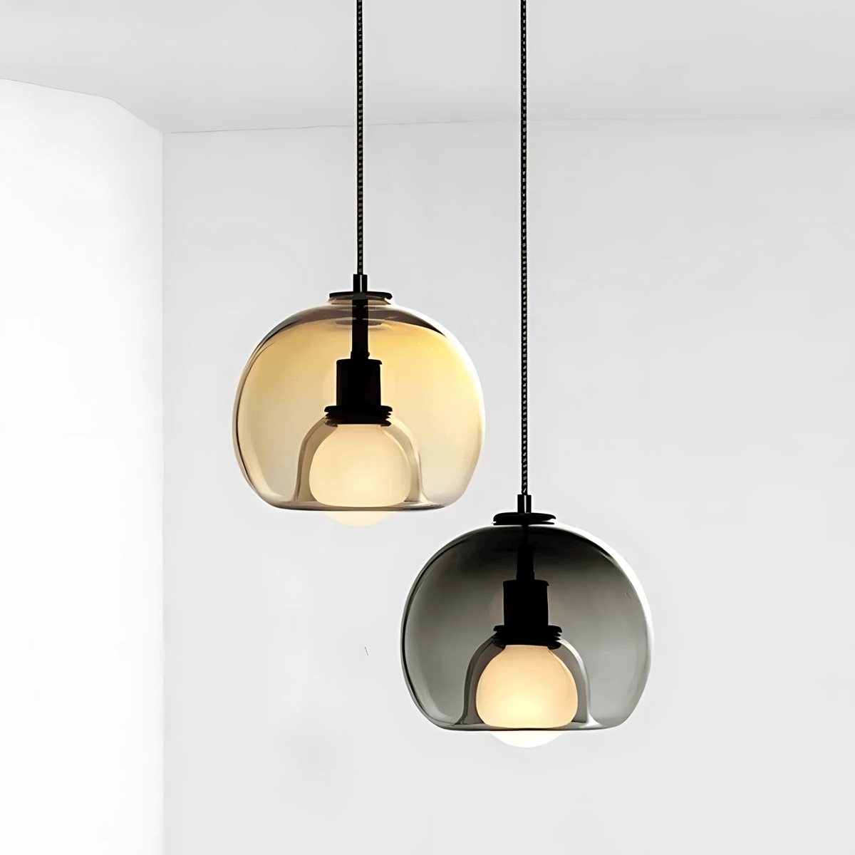 Clyde Glass Pendant Light | Modern Handblown Elegance | Dimmable Handcrafted Dining Room