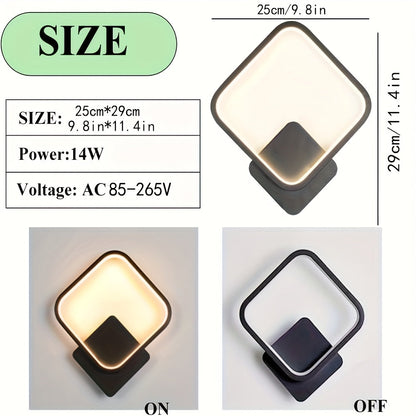 Modern Square LED Wall Lamp | Minimalist Geometric Lighting Fixture | Wall Light Dimmable