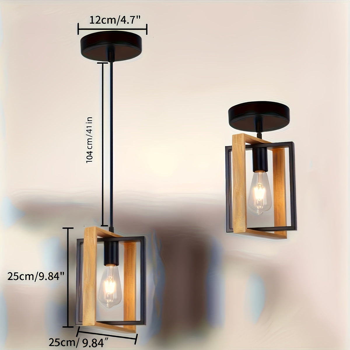 Industrial Pendant Ceiling Light | Modern Minimalist Design | Metal Dining Room