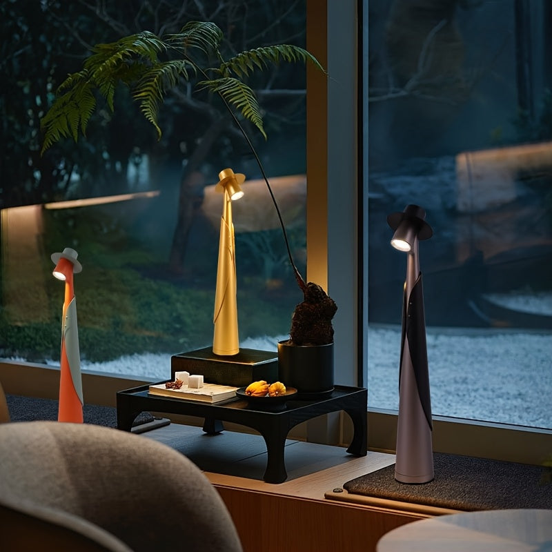 Modern Rechargeable LED Hat Lamp | Creative Touch Desk Light | Touch Control Bedside