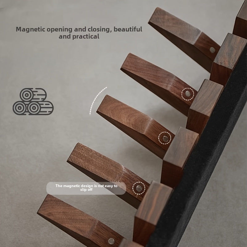 Wooden Wall Hooks | Foldable Piano Key Design Hanger Rack | Wall Organiser Wood Adjustable