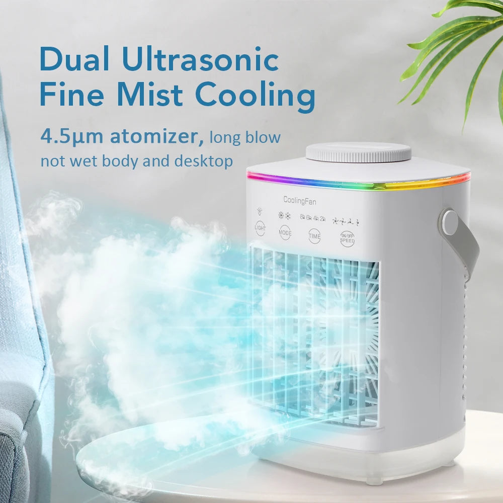Mini Portable Aircon & Humidifier with LED