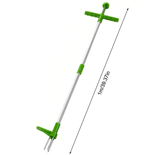 Long Handle Weed Puller Tool with Foot Pedal & Claw Design