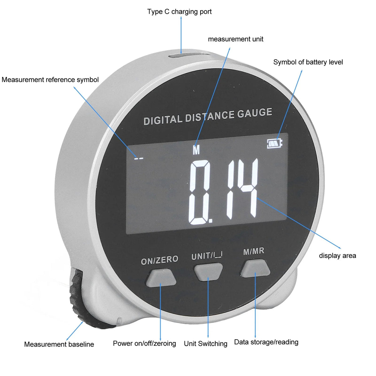 Smart Digital Tape Measure with LCD Display