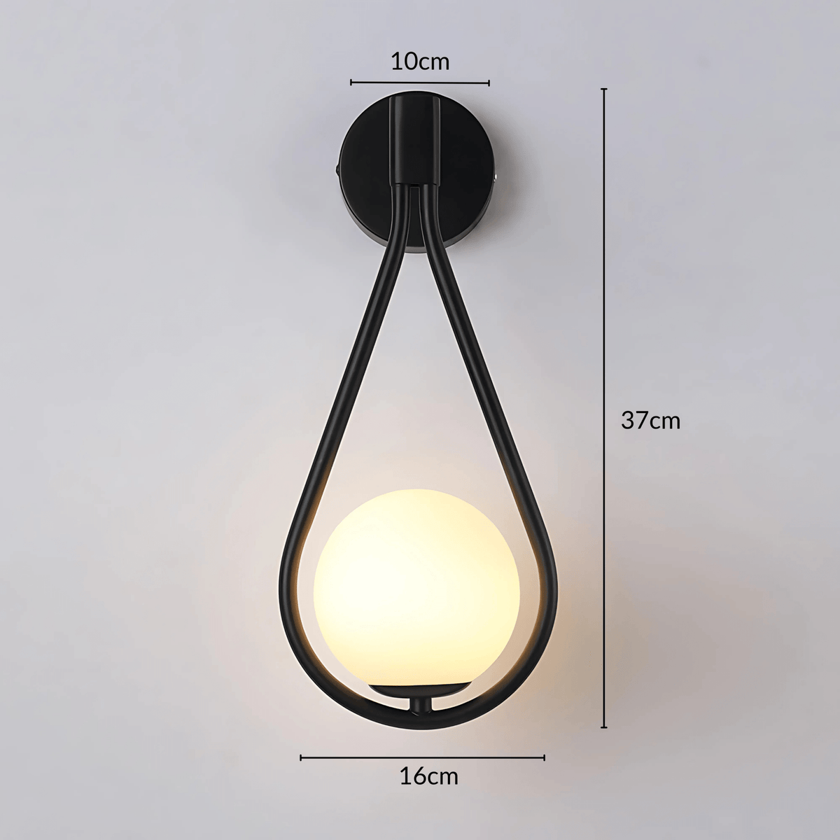 Droplet Wall Light | Modern Teardrop Wall Lamp | Glass Brass Dimmable Bedroom