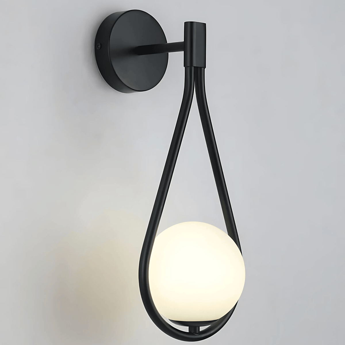 Droplet Wall Light | Modern Teardrop Wall Lamp | Glass Brass Dimmable Bedroom