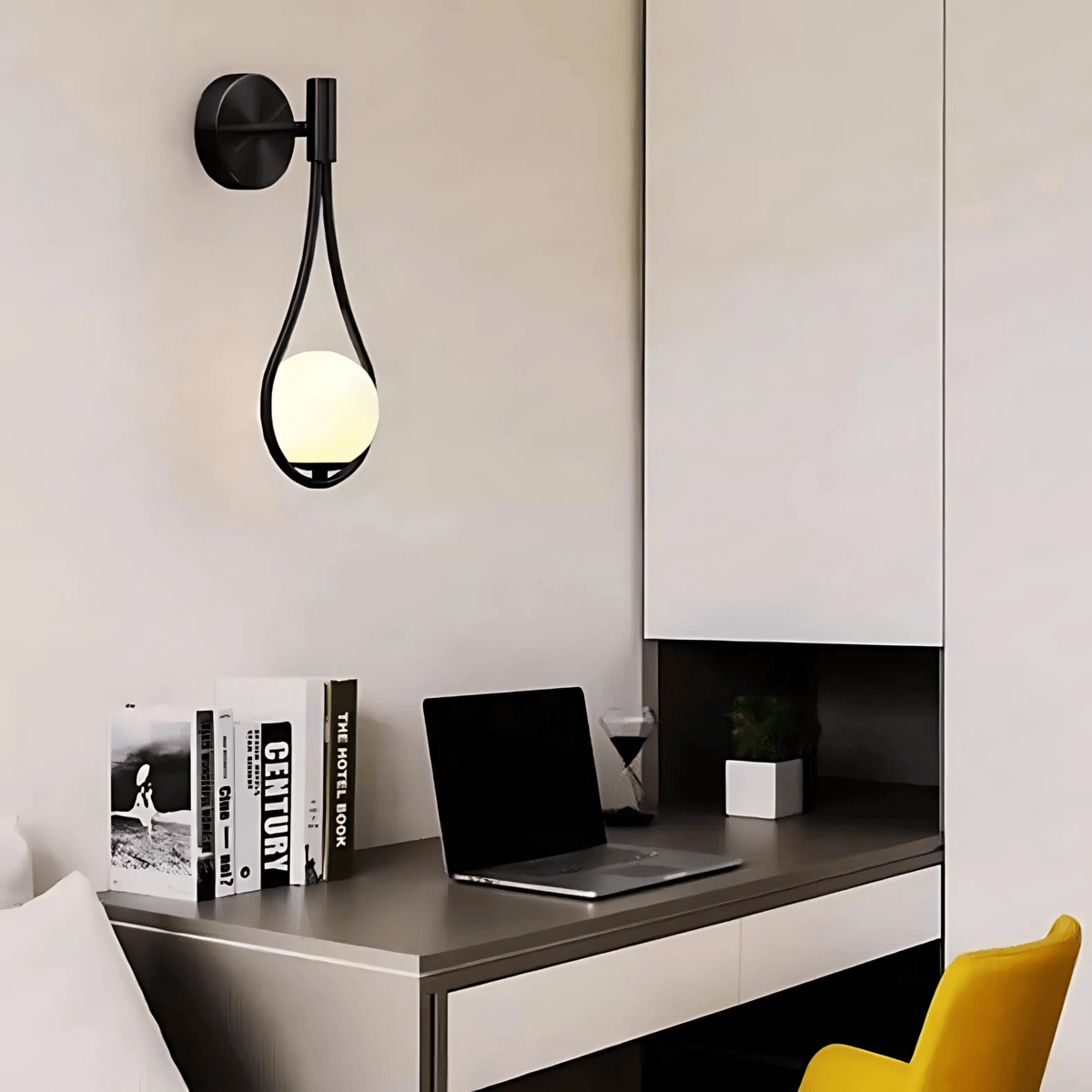 Droplet Wall Light | Modern Teardrop Wall Lamp | Glass Brass Dimmable Bedroom