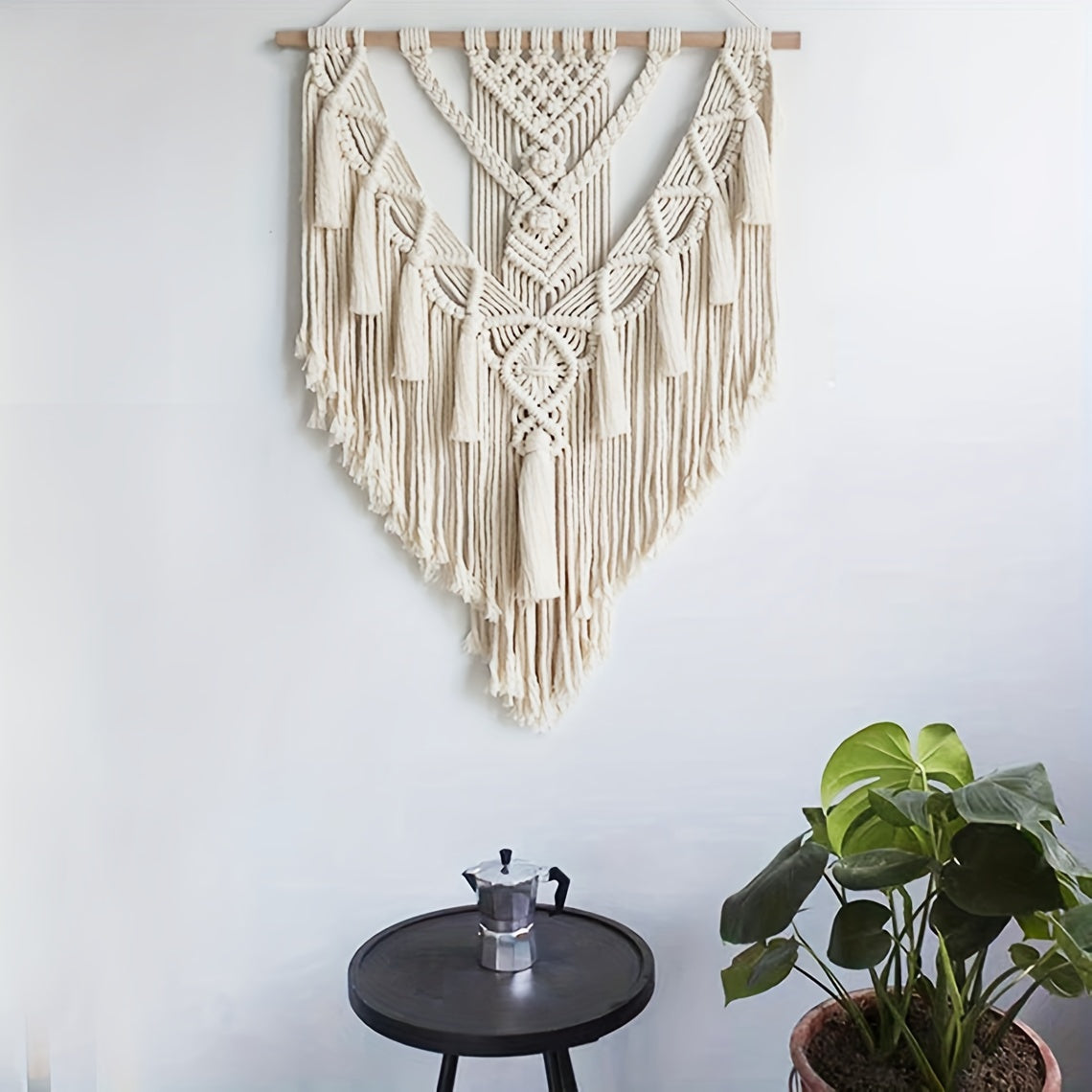 Bohemian Macrame Wall Hanging | Handcrafted Woven Tapestry | Wall Organiser Hallway