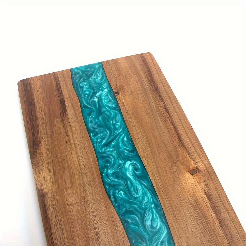 Resin River Cutting Board | Acacia Wood Charcuterie & Cheese Board | Handcrafted