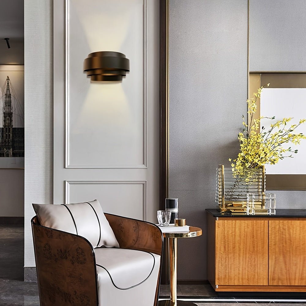 Modern Wall Sconce | Up & Down Metal Wall Light | Bedroom
