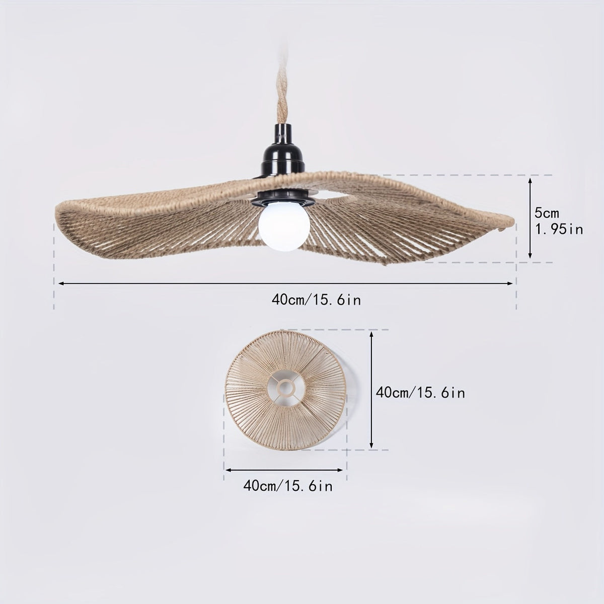 Handwoven Paper Rope Ceiling Light Shade | Natural Artistic Design | Handcrafted Bohemian