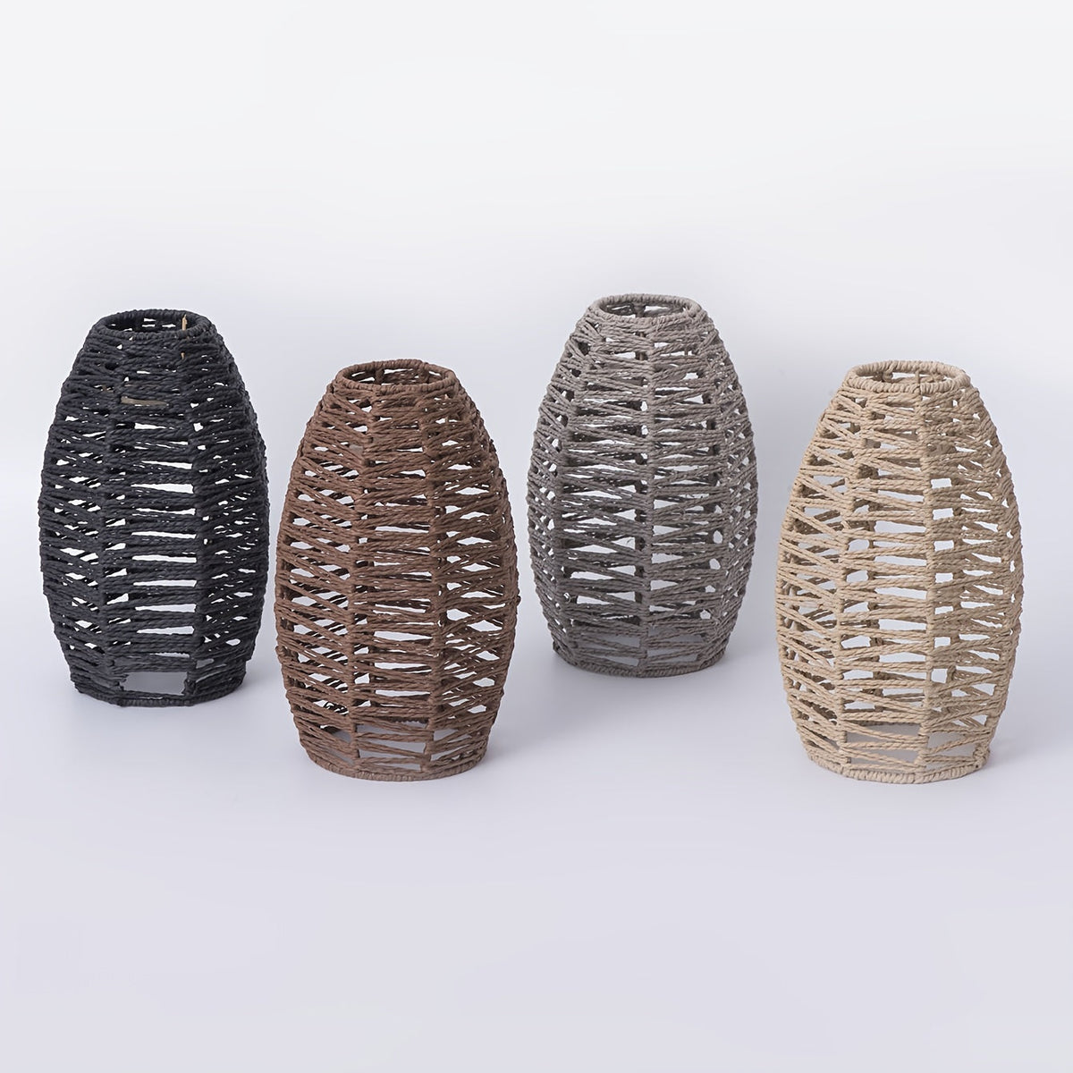 Modern Handwoven Rope Pendant Shade | Natural Woven Ceiling Light | Handcrafted Bohemian