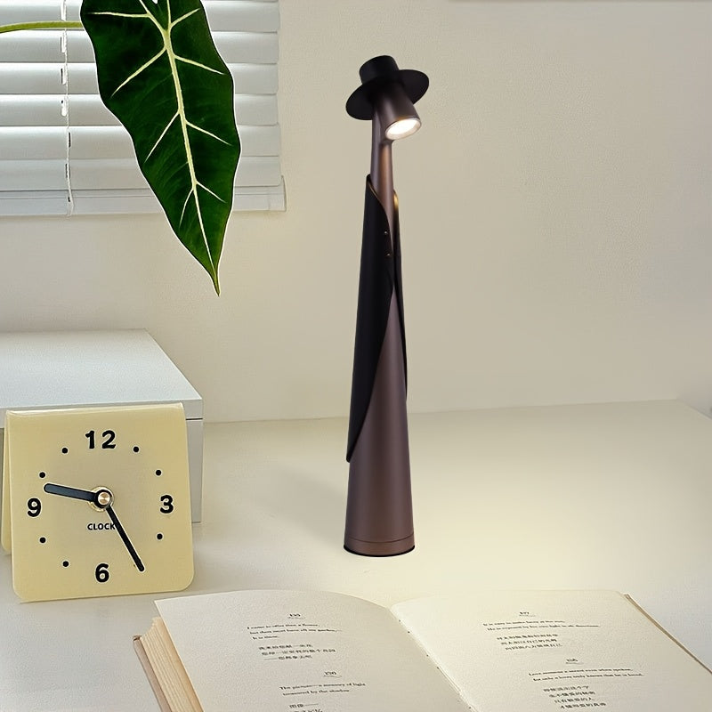 Modern Rechargeable LED Hat Lamp | Creative Touch Desk Light | Touch Control Bedside