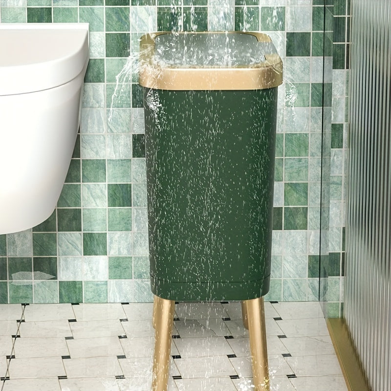 15L Modern Odour-Sealing Trash Can with Elevated Legs | Stylish Waste Bin for Kitchen, Living