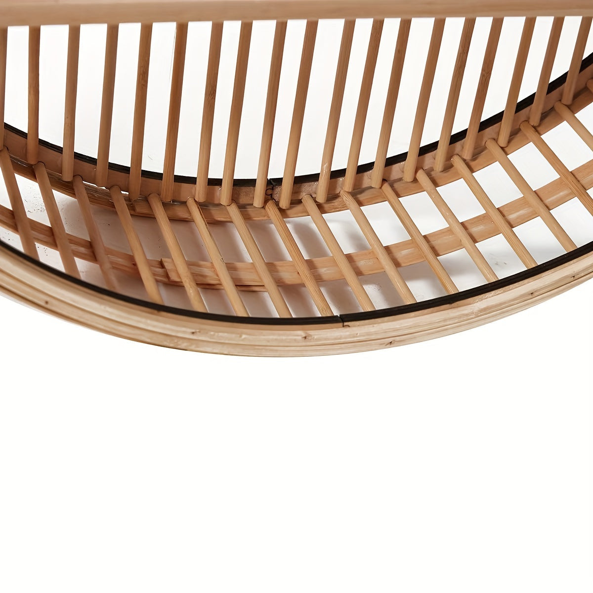 Round Bamboo Wall Shelf | Handmade Boho Floating Organizer | Wall Organiser Wood Handcrafted